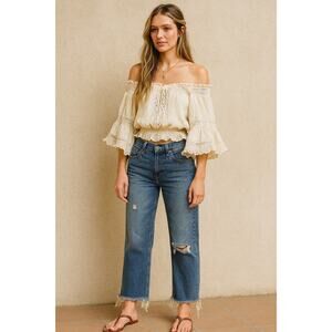 We the Free Maggie Ripped Ankle Straight Leg Jeans
FREE PEOPLE